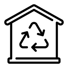 zero waste line icon