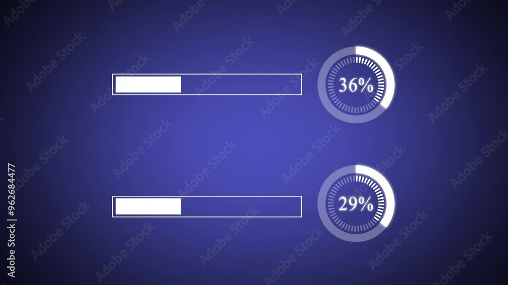 Poster loading bar or progress bar symbolizes process completion and status updates in a sleek.