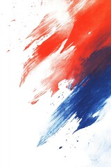Red White and Blue Brush Stroke