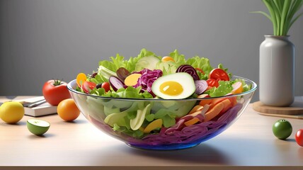 salad with vegetables and fruits