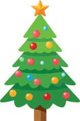 Christmas tree with white background.