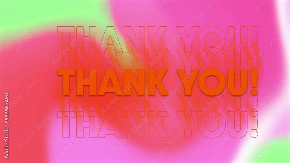 Poster text animation over abstract colorful background