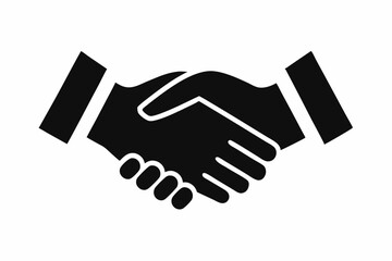 Naklejka premium Handshake icon, Business agreement handshake vector