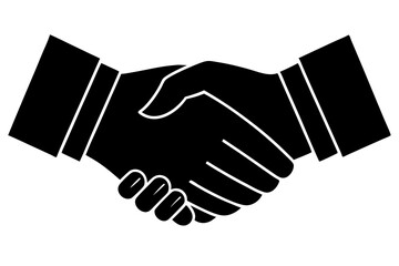 Handshake icon, Business agreement handshake vector