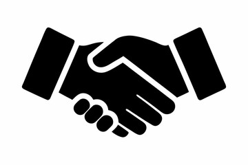 Handshake icon, Business agreement handshake vector