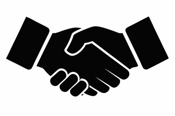 Handshake icon, Business agreement handshake vector