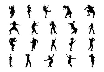Dance Party Silhouette Element Set 