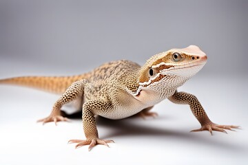 Obraz premium Ackie monitor animal on white background, AI Generated