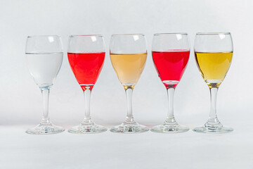 alcohol drinks on the table