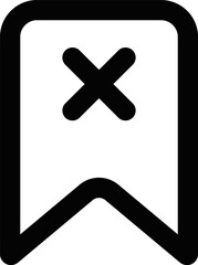 Obraz premium icon, bookmark, symbol, deleted, remove