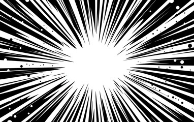 Obraz premium Dynamic burst effect with striking lines radiating from the center, perfect for comic book illustrations and creative designs.