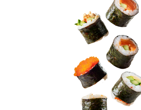 Transparent sushi Floating