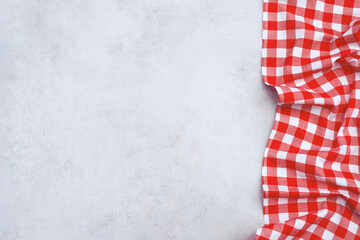 Fototapeta premium red white plaid tablecloth background