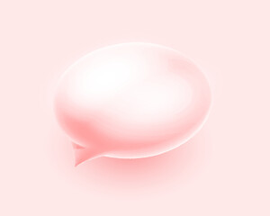modern web chat box symbol template in 3d style
