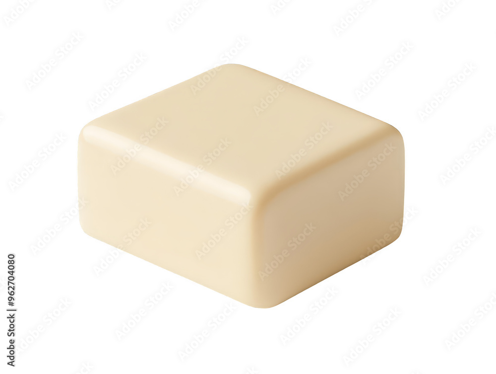 Poster white square block isolated transparent background