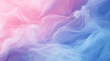Soft pastel abstract waves blending shades of pink and blue, creating a dreamy and ethereal background.