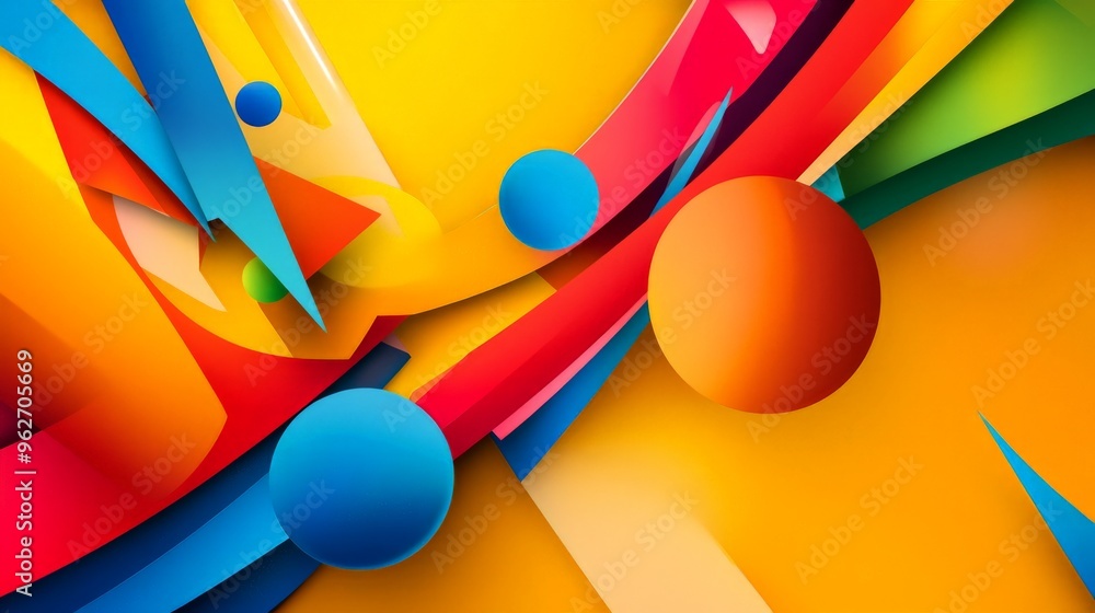Poster vibrant abstract background with colorful shapes and geometric patterns. perfect for design, creativ