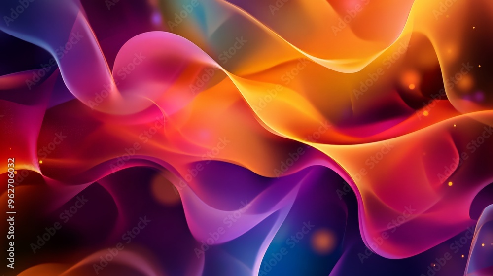 Aufkleber vibrant abstract background with flowing, colorful waves and gradient hues, creating a dynamic and e