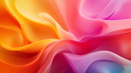 Obraz premium Vibrant abstract background with flowing colors, blending pink, orange, yellow, and blue hues for a dynamic and energetic visual effect.