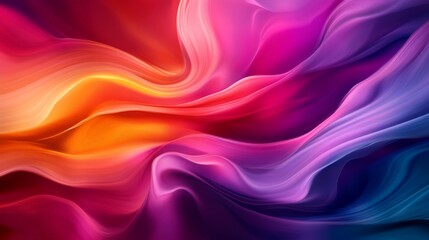 Fototapeta premium Vibrant abstract digital artwork with flowing colorful waves, perfect for backgrounds, designs, and creative projects with a modern flair.