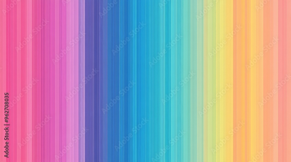 Poster vibrant abstract gradient background with a colorful spectrum of vertical stripes, ranging from pink