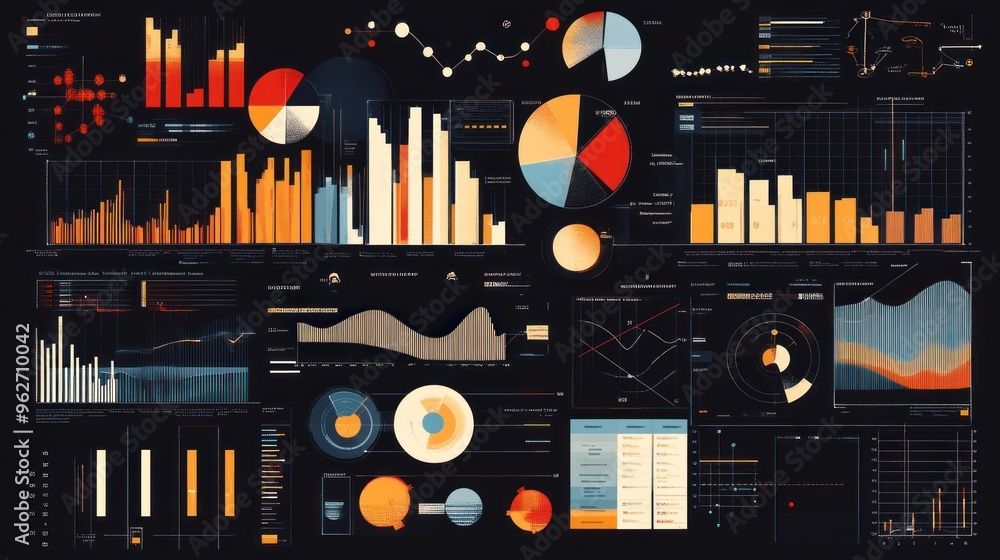 Poster data visualization: abstract graphics and charts