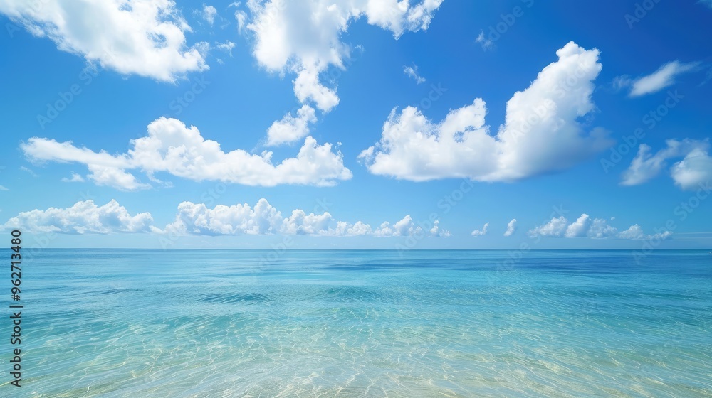 Canvas Prints Clear day sky over the ocean