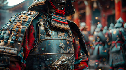 Close Up of a Samurai Warrior's Armor