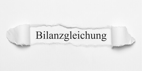 Bilanzgleichung	
