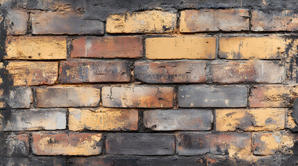 Industrial Brick wall best background texture close , Old brick wall background wide panorama of masonry , Background of old grunge brick wall
