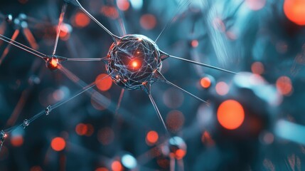 Conceptual art of interconnected digital nodes