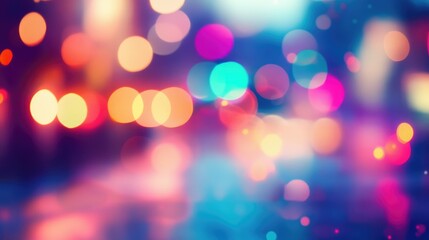 Fototapeta premium Colorful lights in a dreamy haze