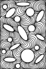 Abstract, Doodle, Stripes with black without exact shape, Create image, Black stripes, Doodles, Pattern, White background.