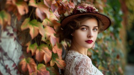 A woman in a hat
