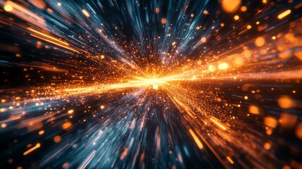 Fototapeta premium Dynamic High-Speed Lines Captured in Technological Bliss: Cinematic Lighting Showcases Motion Blur and Intricate Details. abstract graphic Resources, banner design, pattern design, web background