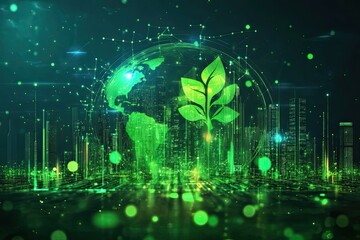 Environment technology.Abstract technology background.Vector illustration