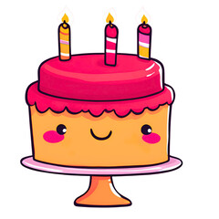 birthday cake with candles