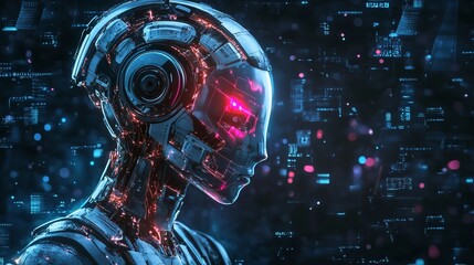 Fototapeta premium AI background concept 
