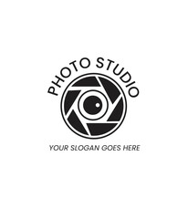 Photo studio logo design template