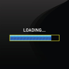 vector Loading bar on black background
