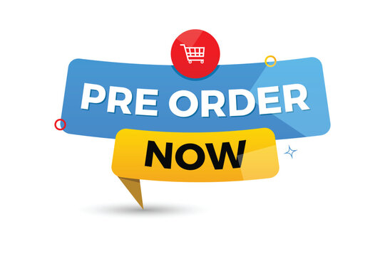 vector order now sky bule and yellow banner design
