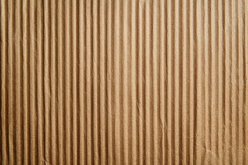 Fototapeta premium Abstract brown recycled paper background. Old Kraft paper texture box craft stripes pattern. top view , ai