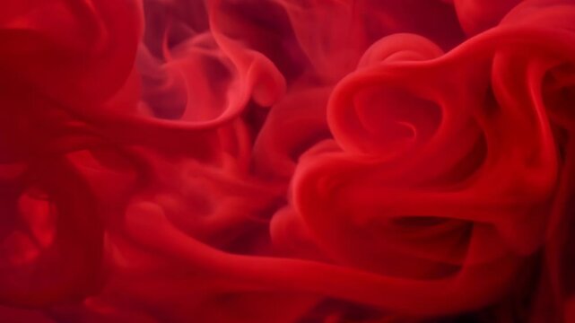 Red ink swirling abstract background video motion
