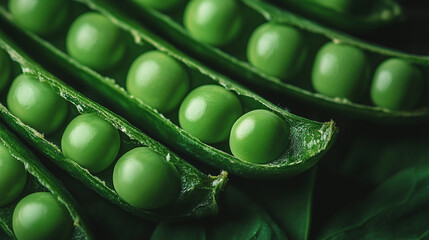 Fresh Green Peas in Pod