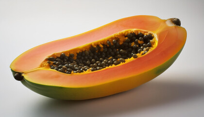 papaya isolated on white background