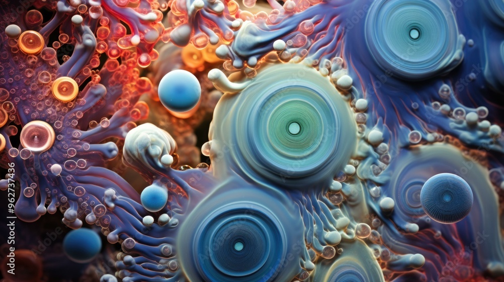 Aufkleber abstract shapes and colors create a mesmerizing pattern. ai.