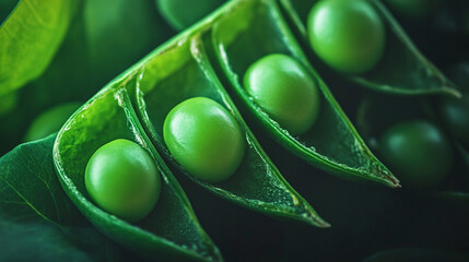 Fresh Green Peas in Pod