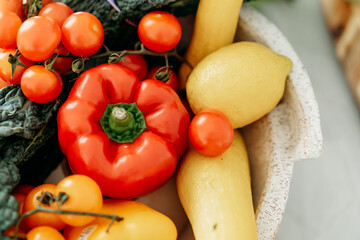 red and yellow vegetables in bowl