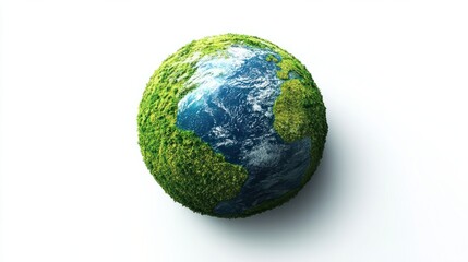 Earth day concept. Illustration of the green planet earth on a white background. Save the Earth...