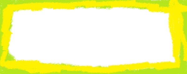 frame of yellow and green hand draw